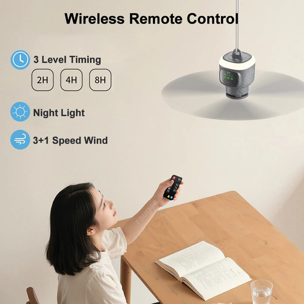 CampAir Rechargeable Ceiling Fan