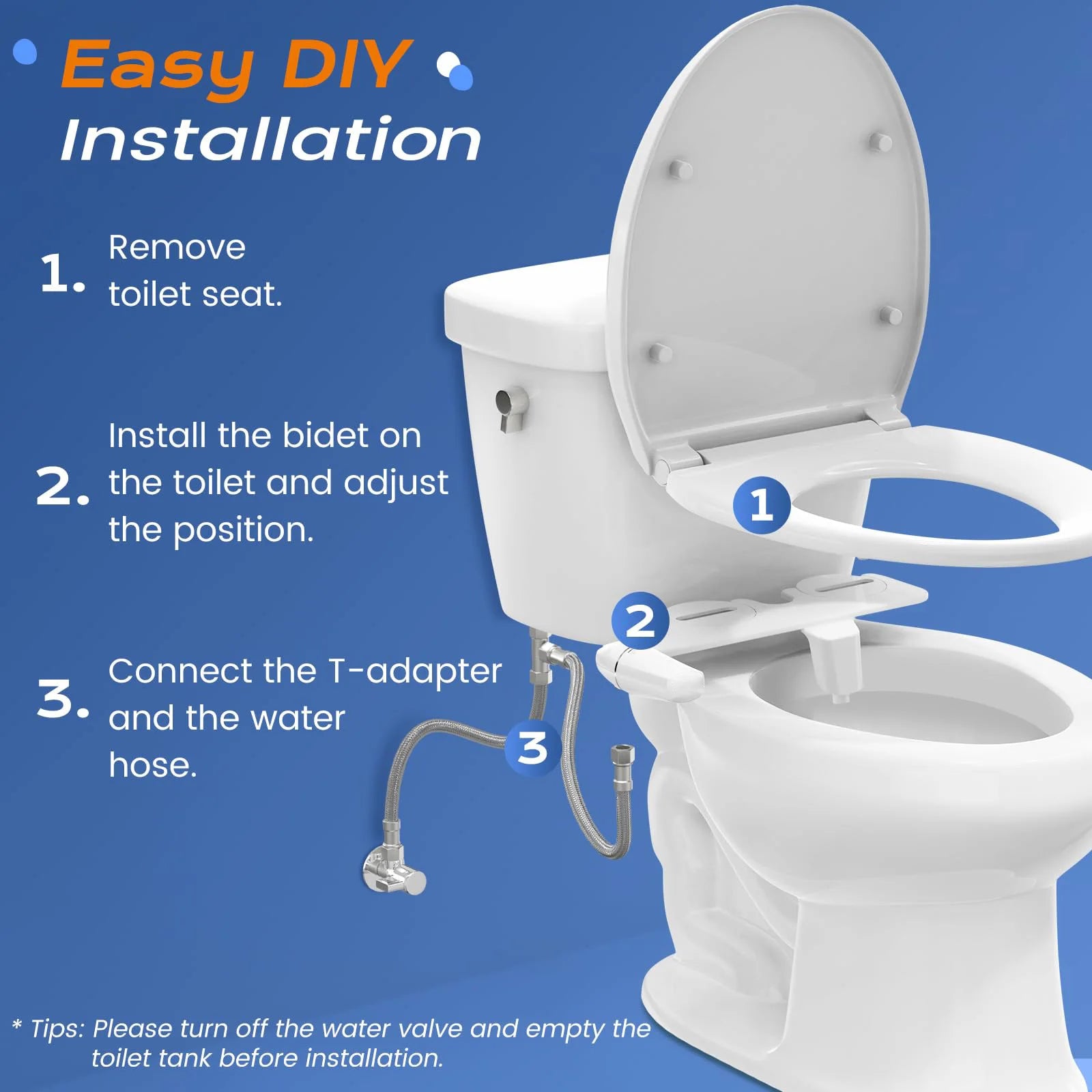 UltraSlim Toilet Bidet Attachment Pro