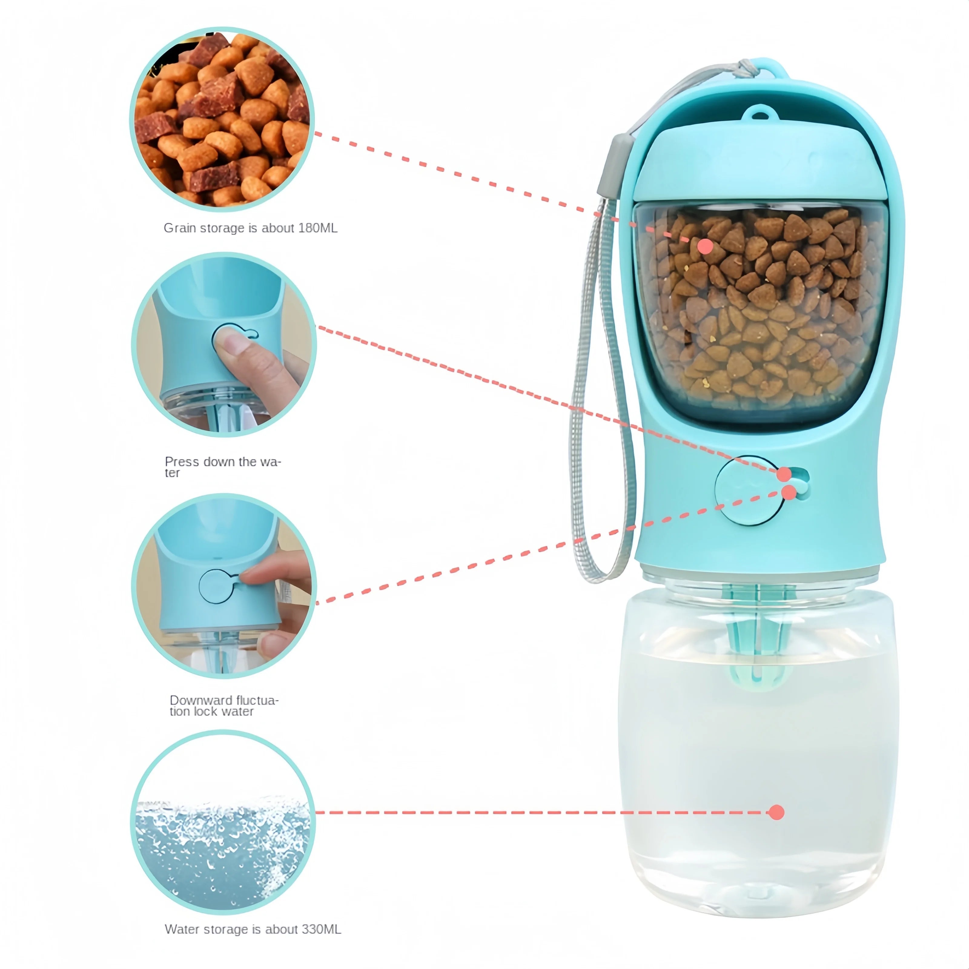 HydraSip Portable Pet Water Bottle